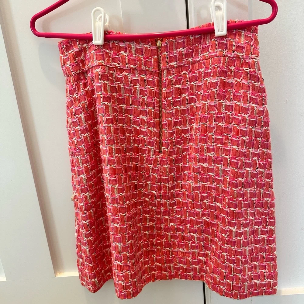 Kate Spade Chic Pink Tweed Skirt - Picture 2 of 4